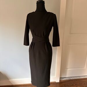 Tatyana Classic Black Long Sleeve Dress